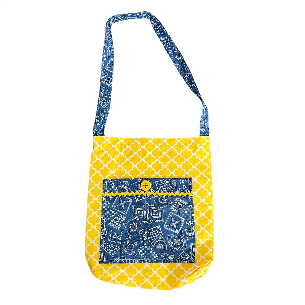 Handmade Cottage Core Print Tote